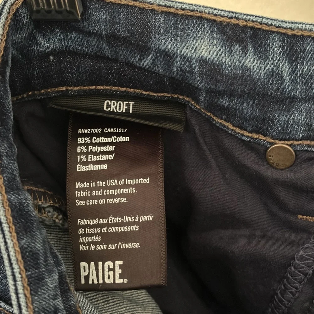 PAIGE Croft Skinny Jeans in Ewan Wash - Size 33 - Made in USA